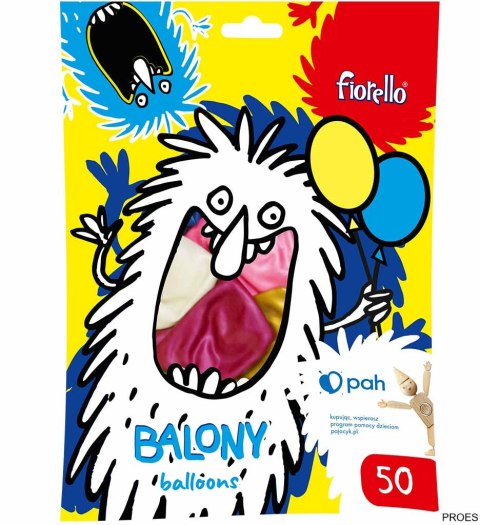 Balon metal mix kolor Fiorello rozmiar 10" (50szt.) 170-2795