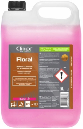 CLINEX Uniwersalny płyn Floral, do mycia podłóg, Blush, 5l, 3608