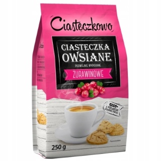 Ciasteczkowo-Żurawinowe Ciasteczka Owsiane 250g, 4601 SANTE
