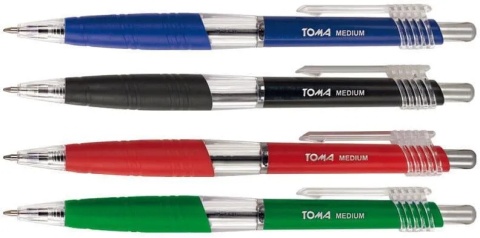 Długopis automatyczny medium 1mm zielony TO-06642 TOMA