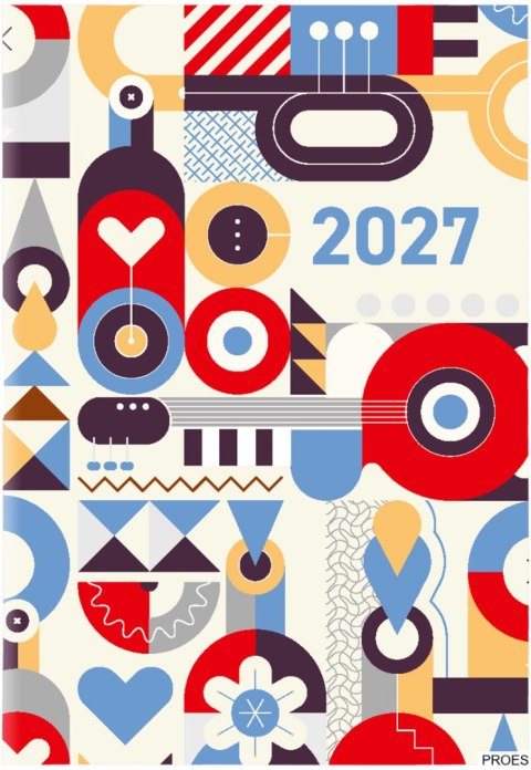 Kalendarz Kieszonkowy A7 PCV bezbarwny mix 2027, A7040B MIX, WOKÓŁ NAS
