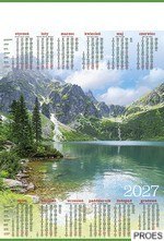 Kalendarz Plakatowy B-1, P01 - MORSKIE OKO 2027