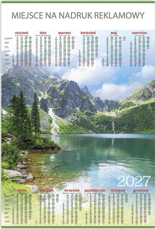 Kalendarz Plakatowy B-1, P01 - MORSKIE OKO 2027