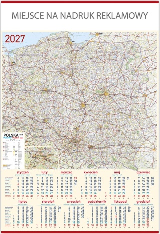 Kalendarz Plakatowy B-1, P08 - MAPA 2027