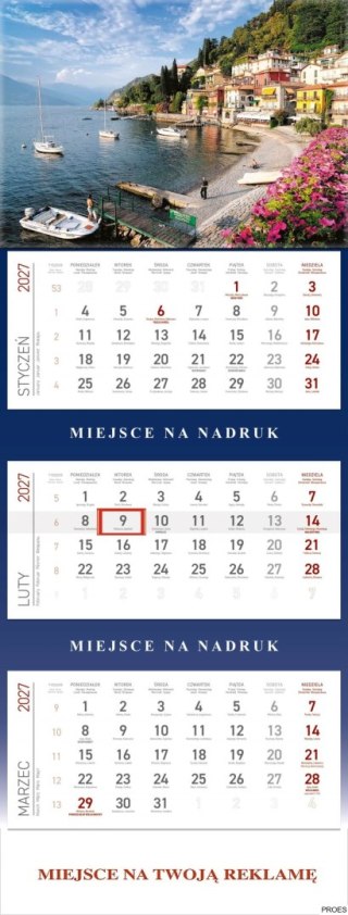 Kalendarz Trójdzielny 2027, KS055B ZATOKA, WOKÓŁ NAS