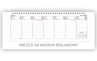 Kalendarz biurowy VOYAGER 2027 (H4b) - biały TELEGRAPH