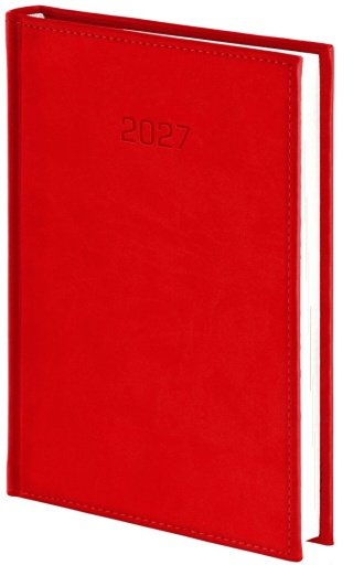 Kalendarz tygodniowy B5T z notesem Vivella, 2027, 216 B5TNB CZERWONY, WOKÓŁ NAS