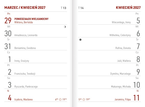 Kalendarzyk kieszonkowy A7 PCV 2027, A7036B, WOKÓŁ NAS