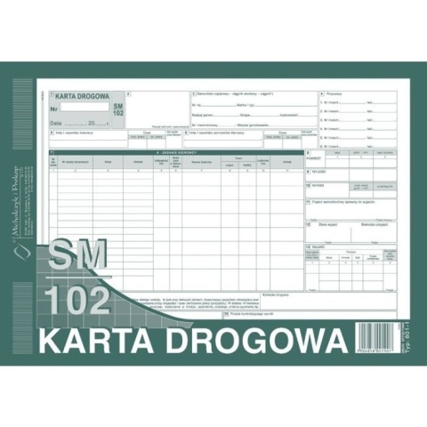 Karta drogowa A4, 80 kartek offset, 10-801-1 DOTTS