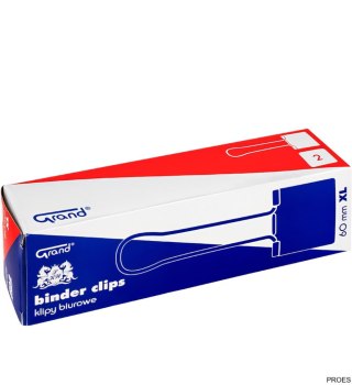 Klip 60mm XL 2szt czarny GRAND 110-1721 klipy do dokumentów