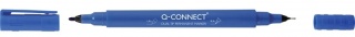 Marker do płyt CD/DVD Q-CONNECT, Dual, 0,4mm i 1 mm (linia), niebieski, KF11344