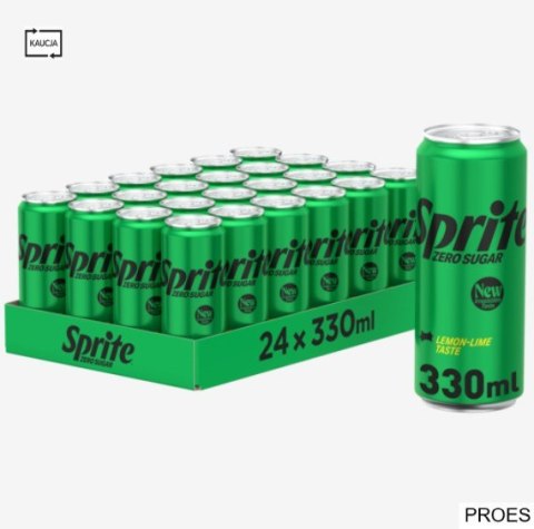Napój SPRITE ZERO 0.33L PUSZKA (24szt.) KAUCJA