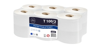 Papier toaletowy biały 100m 2 warstwy celuloza JUMBO ELLIS COMFORT 6255