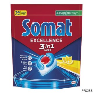 SOMAT Tabletki do zmywarek EXCELLENCE 3IN1 34 Lemon 32587