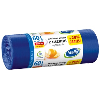 STELLA Worki EP wytrzymałe granatowe 60l 18 sztuk 66005