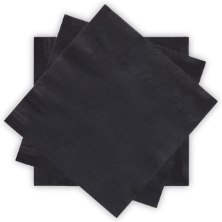 Serwetki 2W 24x24 1/4 czarny A100 32204 BulkySoft