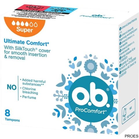 Tampony OB Procomfort Super, 8 szt. 34565