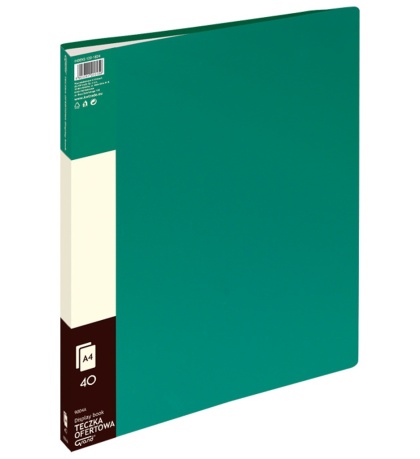 Teczka ofertowa 9004A, zielony, 40 koszulek GRAND 120-1824