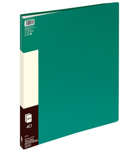 Teczka ofertowa 9004A, zielony, 40 koszulek GRAND 120-1824