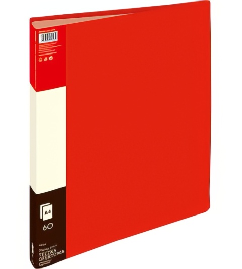 Teczka ofertowa 9006A, czerwony, 60 koszulek GRAND 120-1210