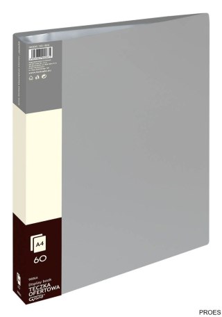 Teczka ofertowa 9006A, szary, 60 koszulek GRAND 120-1826