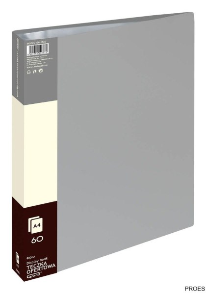 Teczka ofertowa 9006A, szary, 60 koszulek GRAND 120-1826