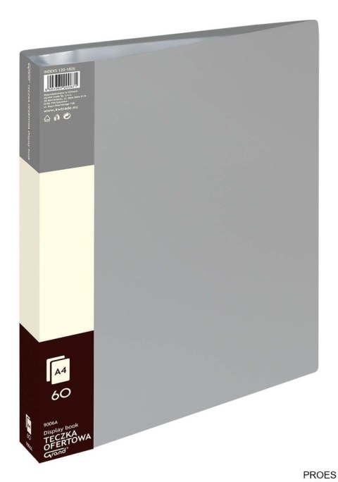 Teczka ofertowa 9006A, szary, 60 koszulek GRAND 120-1826