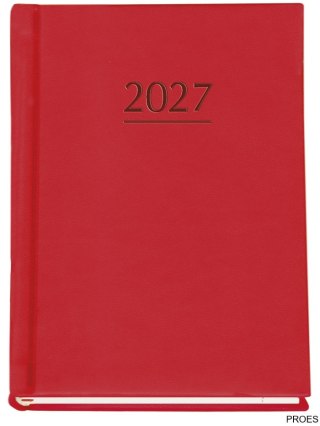 Terminarz MARTA B6 2027, czerwony 120x165mm, kalendarz 1 tydzień na 2 stronach, Michalczyk i Prokop T-215V-C