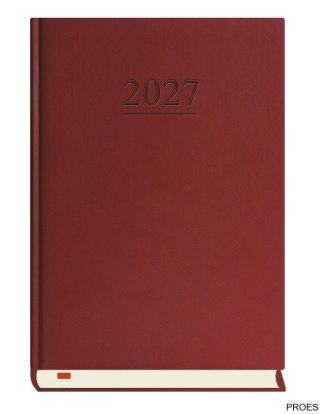 Terminarz Menadżera A5 2027, bordowy, kalendarz dzienny, Michalczyk i Prokop T-203V-B