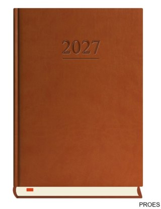 Terminarz Menadżera A5 2027, ciemno brązowy, kalendarz dzienny, Michalczyk i Prokop T-203V-S2