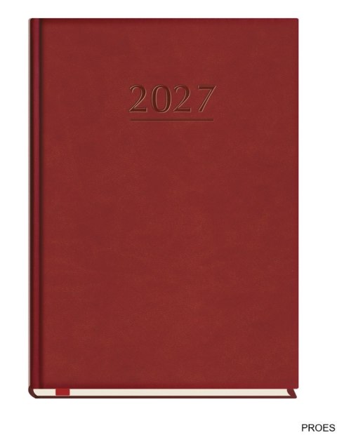 Terminarz Popularny A5 2027, bordo, kalendarz 1 tydzień na 2 stronach, Michalczyk i Prokop T-209V-B