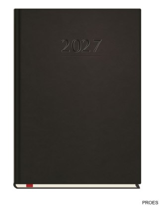 Terminarz Popularny A5 2027, czarny, kalendarz 1 tydzień na 2 stronach, Michalczyk i Prokop T-209V-V