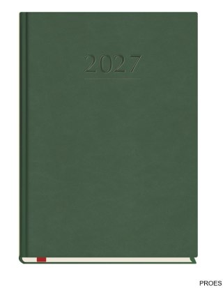 Terminarz Popularny A5 2027, zielony, kalendarz 1 tydzień na 2 stronach, Michalczyk i Prokop T-209V-Z2