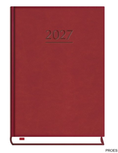 Terminarz Powszechny B6 2027, bordowy, kalendarz dzienny, Michalczyk i Prokop T-200V-B