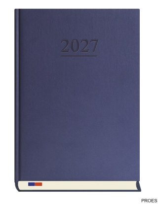 Terminarz Stacjonarny A4 2027, granatowy, kalendarz tygodniowy + strona na notatki, Michalczyk i Prokop T-229V-G
