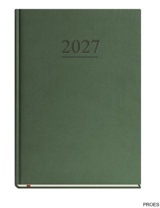 Terminarz Uniwersalny A4 2027, ciemno zielony, kalendarz tygodniowy + strona na notatki, Michalczyk i Prokop T-218V-Z2