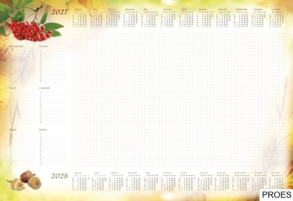 Terminarz planer B3 z listwą 2027, Jarzębina, Michalczyk i Prokop T-2-B3-6