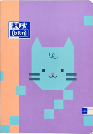 Zeszyt Oxford ZOO Blocks A4, 32k, linia podwójna kolorowa, 400208081