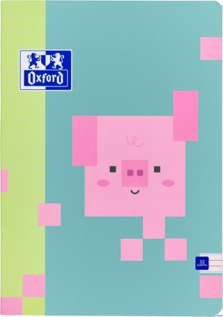 Zeszyt Oxford ZOO Blocks A5, 32k, linia podwójna kolorowa, 400208080