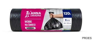 ANNA ZARADNA Worki 120l na śmieci czarne (8 szt.) 67828