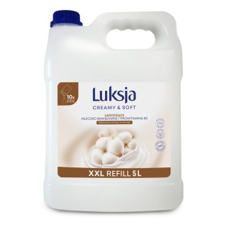 LUKSJA Kremowe mydło w płynie, bawełna, zapas 5l, HG-353111