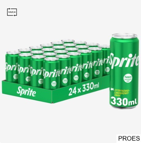 Napój SPRITE 0.33L PUSZKA (24szt.) KAUCJA