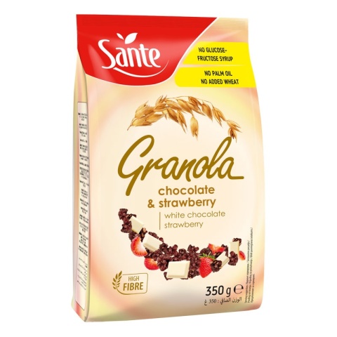 SANTE Granola z białą czekoladą i truskawkami 350g