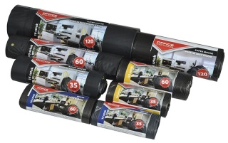Worki na śmieci biurowe OFFICE PRODUCTS, mocne (LDPE), 35l, 15szt., czarne, 22021218-05